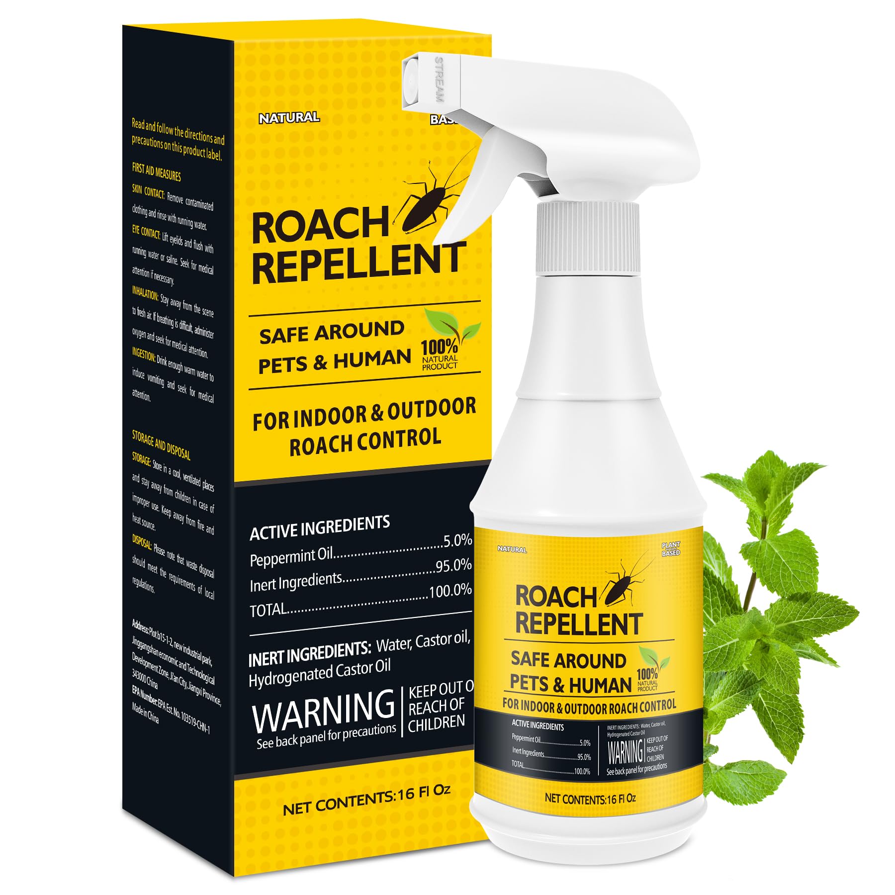 Natural Peppermint Oil Bug Repellent Indoor/Outdoor